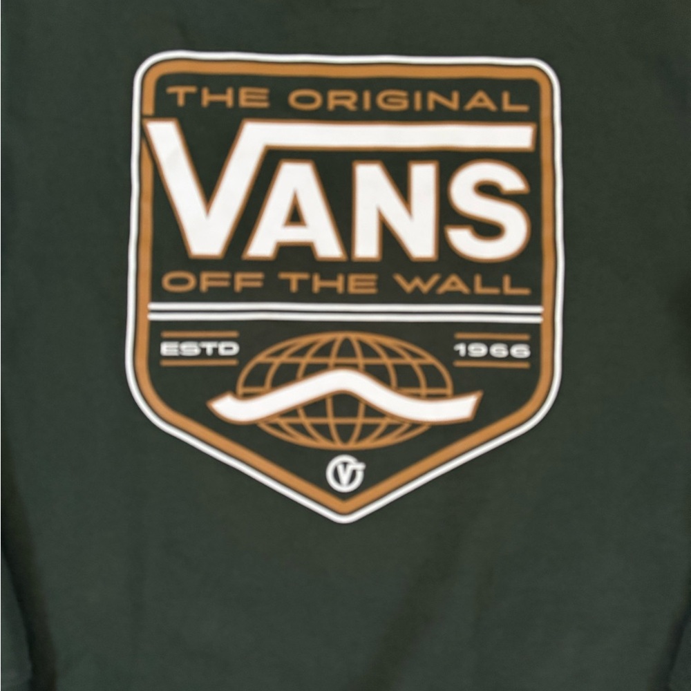 Vans kids Crewneck Sweatshirt in Forest Green with Chest Logo - Picture 3 of 4